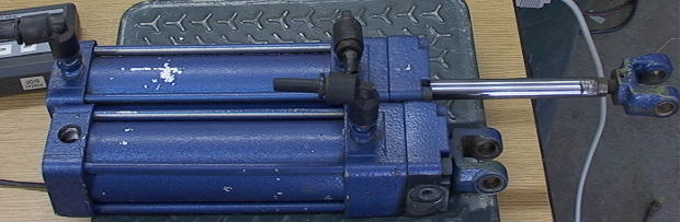 Pair Of Tie-Rod Air-Cylinders 5" Stroke ~2" Bore Clevis Rod-End