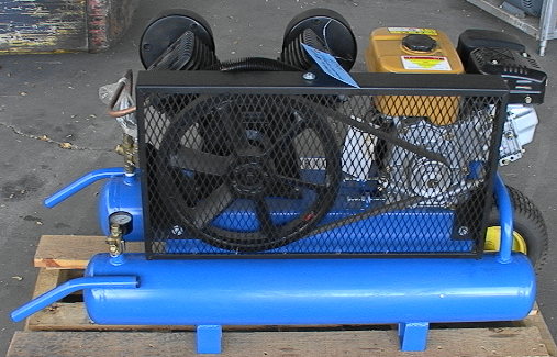 New twin-tank V-Twin 6hp gas contractors Air Compressor