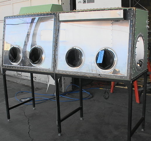 ~60cf VAC Double Station Aluminum Contained Environment Glove