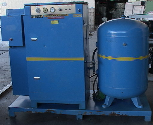 25hp Bauer Rotary Screw Air Compressor with 120 gallon tank.