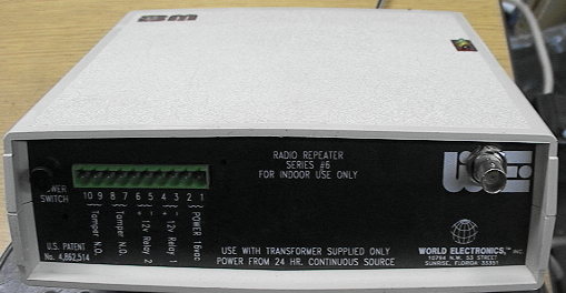 World Electronics Radio Repeater Series #6 for wireless emerg