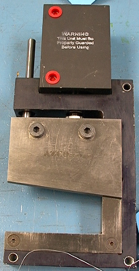 Small ASCO Elmwood Iron Works 3" Pneumatic Shear Guillotine