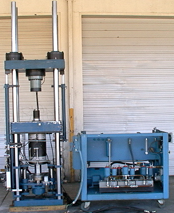 INSTRON flutter fatique torque test-frame and hydraulics