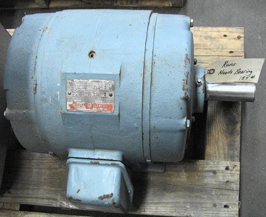 General Electric AC Motor 15 HP 3-Phase Shaft Diameter 1 5/8"
