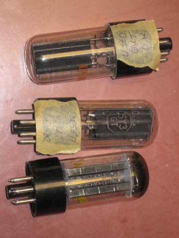 Set of 3 5Y3 Vacuum Tube