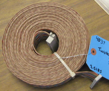 Estimated 40 Feet Of 20 Pair Twisted Ribbon Cable NOS
