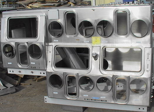 100 cubic foot 43-port Heavy Stainless-Steel GloveBox controlled