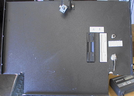 Dual 3.5" Floppy Drives And Key-Switch In 19" Rack Panel.