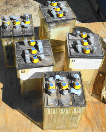 Five NOS 6 Volt Flooded Cell Battery. 3-Cell 30 Amp-Hour