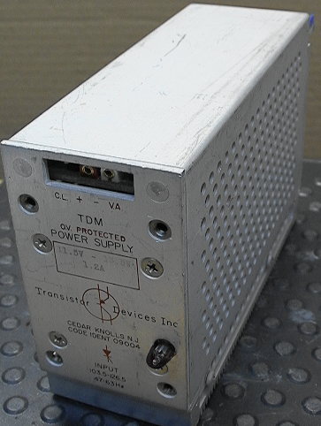 Transistor Devices TDM 12 volt DC power supply at 1.2 A