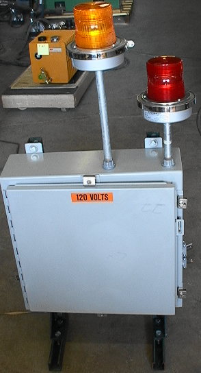 Hoffman Electrical Control Box+Red&Orange Blinkng Light