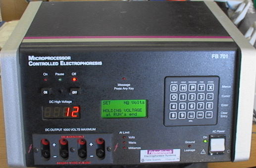 FisherBiotech Electrophoresis Microprocessor Controlled 750V Pow