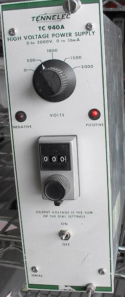 TENNELEC TC 940A High Voltage NIM BIN Power Supply to 3000 volts