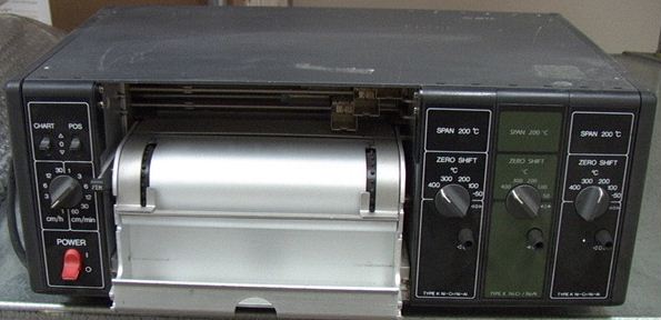 3-Channel Chart Recorder Omega 630-3K type K thermocouple module