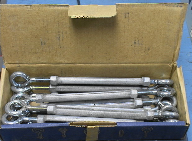 Box of 10 #7 Turnbuckles ~12".